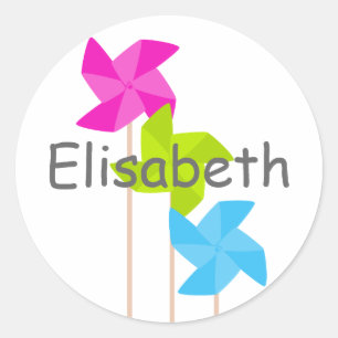 Pinwheel Trio Runder Aufkleber