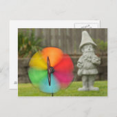 Pinwheel und Garden Gnome Postkarte (Vorne/Hinten)