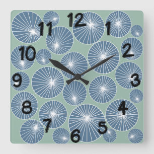 Pinwheels Acrylmauer Quadratische Wanduhr
