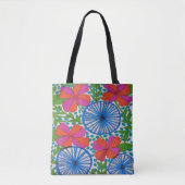 Pinwheels and Blume Tropical Pattern Tote Bag Tasche (Vorderseite)