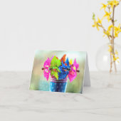 Pinwheels Bouquet Karte (Gelbe Blume)