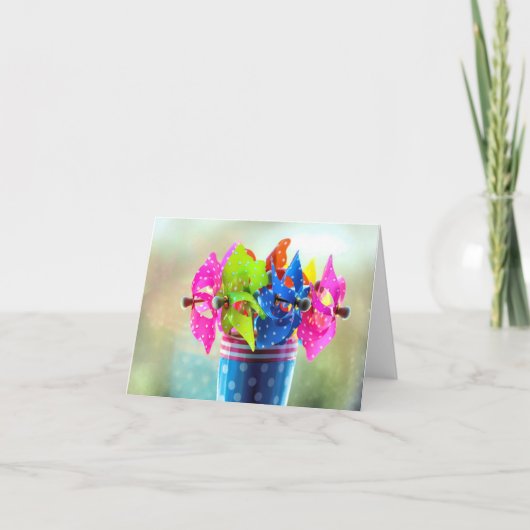 Pinwheels Bouquet Karte (Vorderseite)