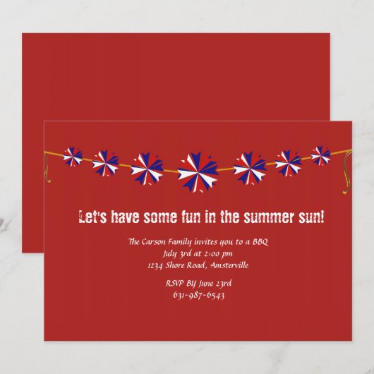 Pinwheels-Einladung Einladung (Vorne/Hinten)