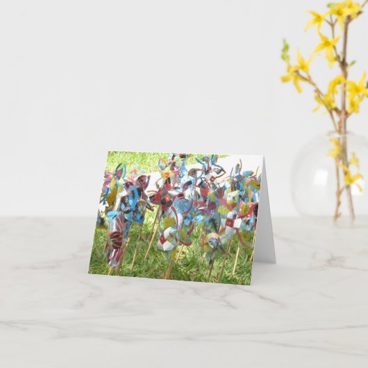 Pinwheels Karte (Gelbe Blume)