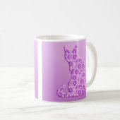 Pinwheels-Katze - Lavendel, lila Kaffeetasse (VorderseiteRechts)