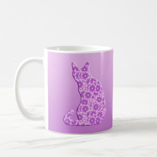 Pinwheels-Katze - Lavendel, lila Kaffeetasse (Links)