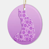 Pinwheels Katze - Lavendel, lila Keramik Ornament (Links)