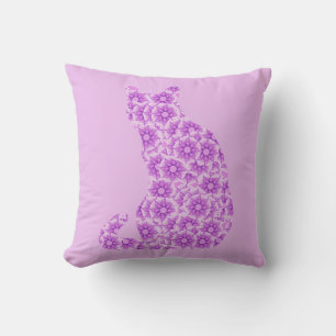 Pinwheels Katze - Lavendel, lila Kissen