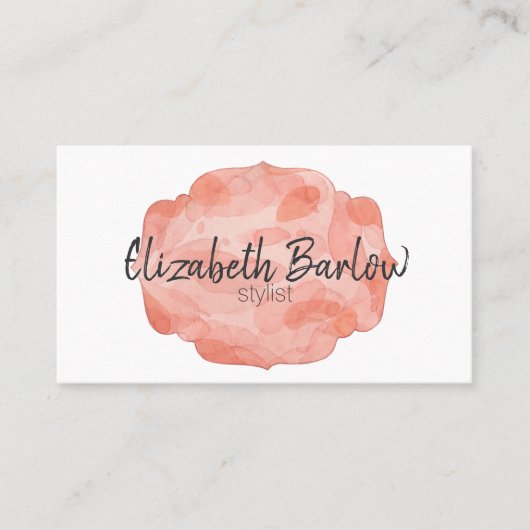 Pinzette Aquarellschrift Visitenkarte (Vorderseite)