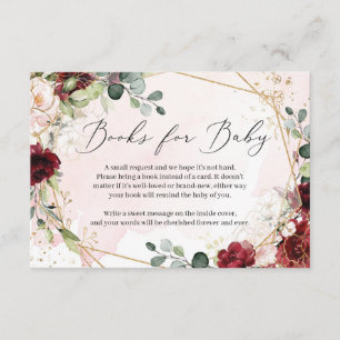 Pinzette goldfarbene Bücher für Babys Begleitkarte