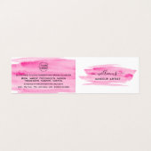 Pinzette Wasserfarbe Pinselstrich, Makeup Künstler Visitenkarten (Außenseite Aufgefaltet)