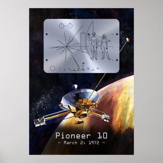 Pioneer 10-Plakette - Plakat (Vorne)