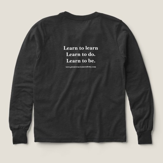 Pioneer Acton Academy Girls Tri-Blend Long Sleeve (Design Rückseite)