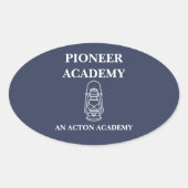 Pioneer Acton Academy Oval Sticker (Vorderseite)