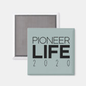 Pioneer Life 2020 Graublau Magnet (Vorderseite/Rückseite)