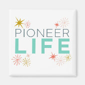 Pioneer Life Funkelnd farbig Magnet (Vorne)
