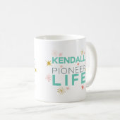 Pioneer Life Funkelnd - Individuelle Name Kendall Kaffeetasse (VorderseiteRechts)