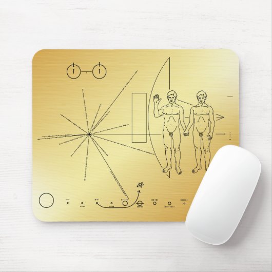 Pioneer Plaque Adam & Adam Mousepad (Mit Mouse)