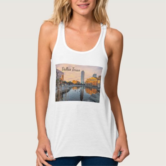 Pioneer Plaza Pond Morgenvormittag Tank Top (Vorderseite)