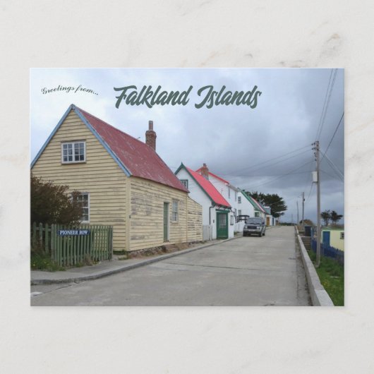 Pioneer Row Stanley Falkland Islands Postkarte (Vorderseite)