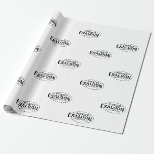 Pioneer Saloon Wrapping Paper Geschenkpapier