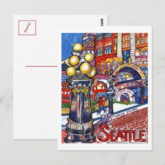 Pioneer Square Postkarte (Vorne/Hinten)