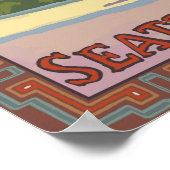 Pioneer Square - Seattle, WA Totem Pole Poster (Ecke)