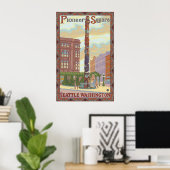 Pioneer Square - Seattle, WA Totem Pole Poster (Heimbüro)