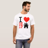 Pioneer style I Liebe Tiefhaus Musik T - Shirt (Vorne ganz)