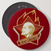 Pioneers Pin Button feat. Lenin (Vorne & Hinten)