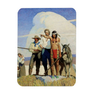 Pioneers Western Art von NC Wyeth Magnet