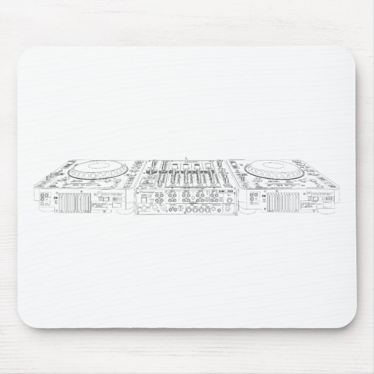 Pionier-CDJ-1000 gegründet - Disc-Jockey DJ Djing Mousepad (Vorne)