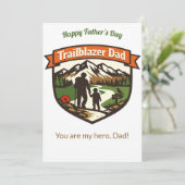 Pionier-Vater Anpassbarer Vatertag Feiertagskarte (Stehend Vorderseite)