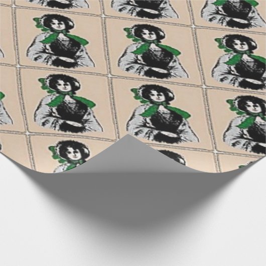 Pionierdame Geschenkpapier (Ecke)