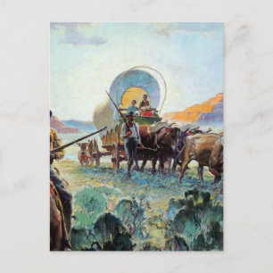 „Pioniere“ Western Art von Herbert M Stoops Postkarte