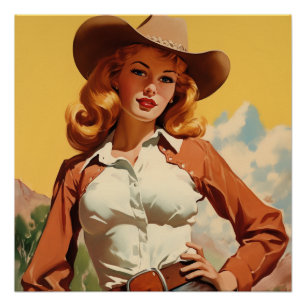 Pionierhafte Cowgirl-Verführung: Wild-West-Geflüst Poster