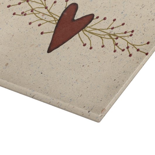 Pip Berry Heart Glass Cutting Board Schneidebrett (Ecke)