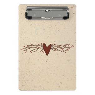 Pip Berry Heart Mini Clipboard Klemmbrett