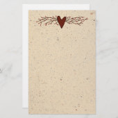 Pip Berry Heart Stationery Briefpapier (Vorne/Hinten)