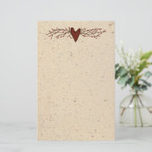 Pip Berry Heart Stationery Briefpapier (Stehend Vorderseite)