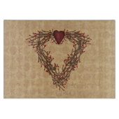 Pip Berry Heart Wreath Glass Cutting Board Schneidebrett (Vorderseite)