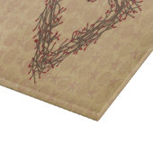 Pip Berry Heart Wreath Glass Cutting Board Schneidebrett (Ecke)