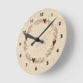 Pip Berry Hearts Wall Clock Runde Wanduhr (Winkel)