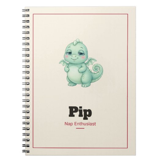 Pip der Drache Spiralblock Notizblock (Vorderseite)