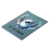 Pip - Ein mit Augen Monster - Custom Spiral Notebo Notizblock (Linke Seite)