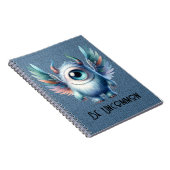 Pip - Ein mit Augen Monster - Custom Spiral Notebo Notizblock (Rechte Seite)
