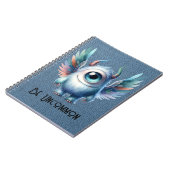 Pip - Ein mit Augen Monster - Custom Spiral Notebo Notizblock (Linke Seite)