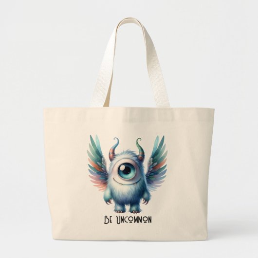 Pip - Ein mit Augen Monster - Custom Tote Bag Jumbo Stoffbeutel (Vorne)