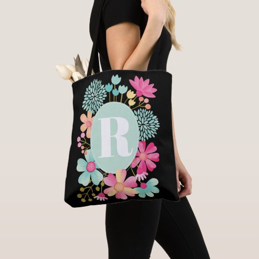 Pip Gerard Gouache Floral Monogram Schulter Tasche (Von Nahem)