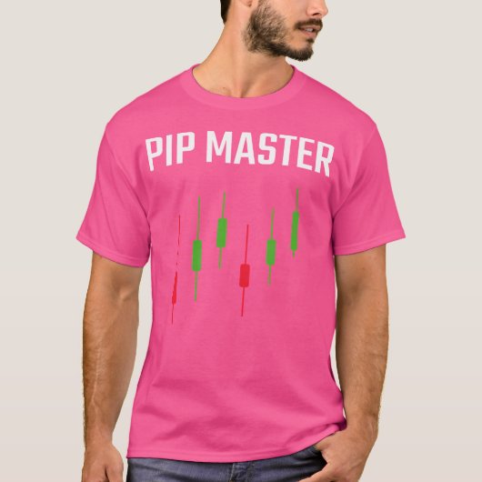 Pip Master Funny Forex Candlestick Trading T-Shirt (Vorderseite)